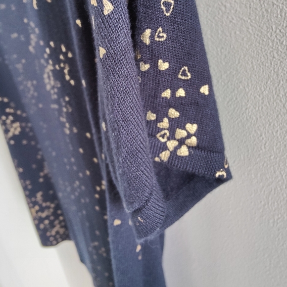 Navy Blue 🔵 with tiny gold heart Short Sleeve Sweater | Leo & UGO 🇫🇷 - Picture 2 of 14
